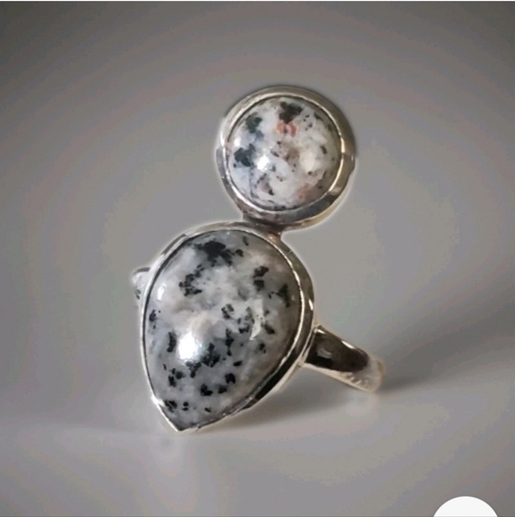 Handmade Natural Yooperlite Sterling Silver People Ring - Picture 1 of 15